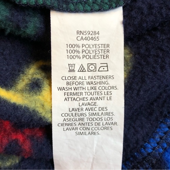 EUC Children’s Place Toddler Boy 1/4 Zip Fleece-Navy with Colorful Trucks - Picture 5 of 6